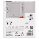 LED süllyesztett lámpatest NEXXO, négyzet, fehér, 7W, természetes fehér