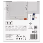 LED süllyesztett lámpatest NEXXO, négyzet, fehér, 12W, természetes fehér