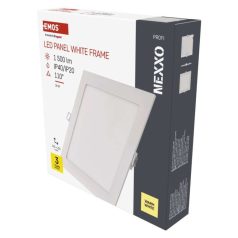   LED süllyesztett lámpatest NEXXO, négyzet, fehér, 18W, meleg fehér
