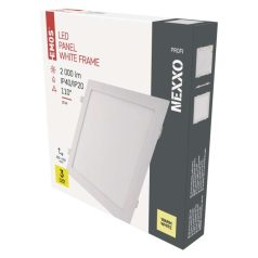   LED süllyesztett lámpatest NEXXO, négyzet, fehér, 24W, meleg fehér