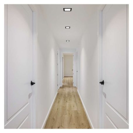 LED süllyesztett lámpatest NEXXO, négyzet, fekete, 7W, CCT