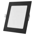 LED süllyesztett lámpatest NEXXO, négyzet, fekete, 12W, CCT