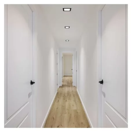 LED süllyesztett lámpatest NEXXO, négyzet, fekete, 18W, CCT