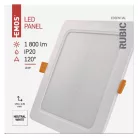 LED süllyesztett lámpatest RUBIC, négyzet, fehér, 18W, természetes fehér