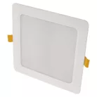 LED süllyesztett lámpatest RUBIC, négyzet, fehér, 18W, természetes fehér