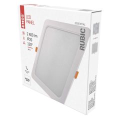   LED süllyesztett lámpatest RUBIC, négyzet, fehér, 24W, természetes fehér