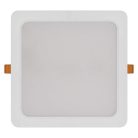 LED süllyesztett lámpatest RUBIC, négyzet, fehér, 24W, természetes fehér