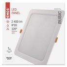 LED süllyesztett lámpatest RUBIC, négyzet, fehér, 24W, természetes fehér
