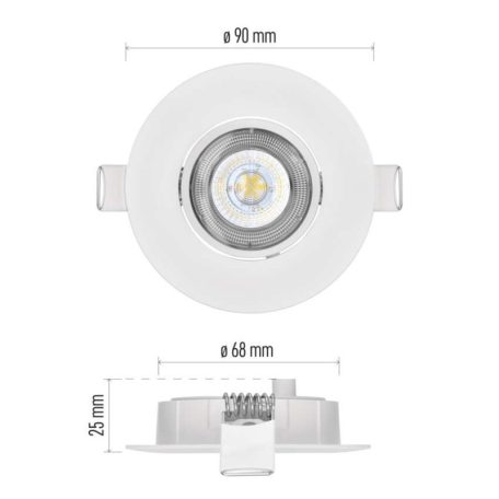 EMOS SIMMI LED spotlámpa 5W 450lm IP20 meleg fehér