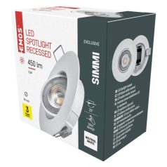 EMOS SIMMI LED spotlámpa 5W 450lm IP20 term. fehér
