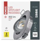 EMOS SIMMI LED spotlámpa 5W 450lm IP20 term. fehér