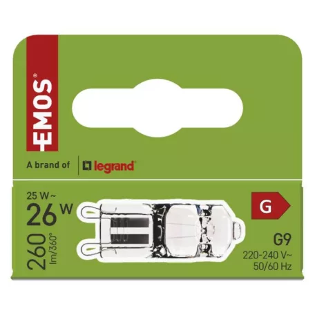 EMOS halogén izzó JC G9 25W 260lm