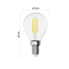 LED izzó Filament Mini Globe A CLASS / E14 / 3,8 W (60 W) / 806 lm / meleg fehér