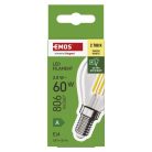 LED izzó Filament Mini Globe A CLASS / E14 / 3,8 W (60 W) / 806 lm / meleg fehér