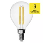 LED izzó Filament Mini Globe / E14 / 1,8 W (25 W) / 250 lm / Meleg fehér