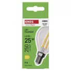 LED izzó Filament Mini Globe / E14 / 1,8 W (25 W) / 250 lm / Természetes fehér