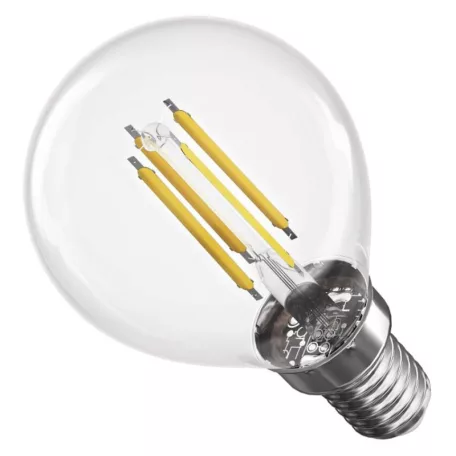 LED izzó Filament Mini Globe / E14 / 5,9 W (60 W) / 806 lm / Meleg fehér