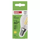 LED izzó Filament Mini Globe / E14 / 5,9 W (60 W) / 806 lm / Természetes fehér