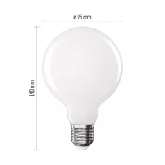   LED izzó Filament G95 / E27 / 7,8 W (75 W) / 1055 lm / Meleg fehér