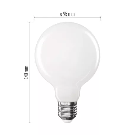 LED izzó Filament G95 / E27 / 7,8 W (75 W) / 1055 lm / Természetes fehér