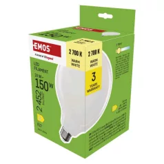   LED izzó Filament G125 / E27 / 18 W (150 W) / 2452 lm / Meleg fehér