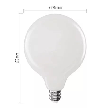 LED izzó Filament G125 / E27 / 18 W (150 W) / 2452 lm / Meleg fehér