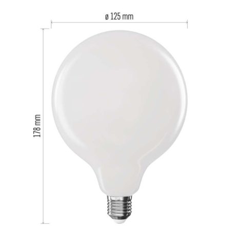 LED izzó Filament G125 / E27 / 18 W (150 W) / 2452 lm / Természetes fehér