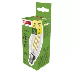   LED izzó Filament gyertya A CLASS/ E14 / 3,8 W (60 W) / 806 lm / Meleg fehér