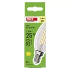 LED izzó Filament gyertya / E14 / 1,8 W (25 W) / 250 lm / Meleg fehér