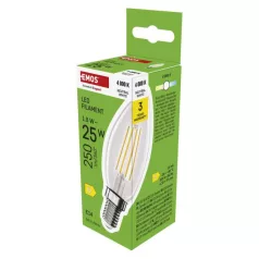   LED izzó Filament gyertya / E14 / 1,8 W (25 W) / 250 lm / Természetes fehér