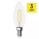 LED izzó Filament gyertya / E14 / 3,4 W (40 W) / 470 lm / Természetes fehér