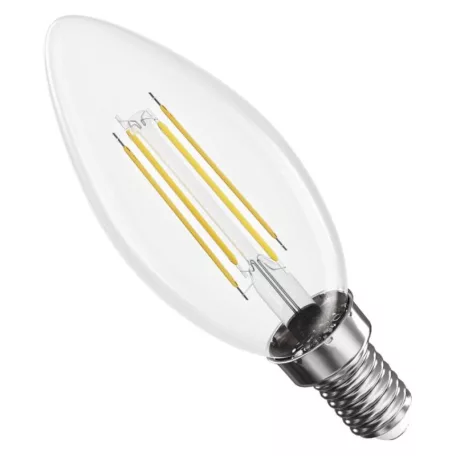 LED izzó Filament gyertya / E14 / 3,4 W (40 W) / 470 lm / Természetes fehér
