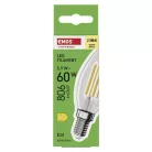 LED izzó Filament gyertya / E14 / 5,9 W (60 W) / 806 lm / Meleg fehér