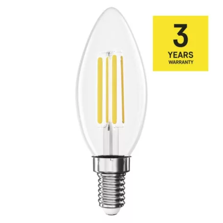 LED izzó Filament gyertya / E14 / 7 W (75 W) / 1055 lm / természetes fehér