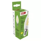 LED izzó Filament gyertya / E14 / 7 W (75 W) / 1055 lm / természetes fehér