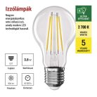LED izzó Filament A60 A CLASS/ E27 / 3,8 W (60 W) / 806 lm / meleg fehér