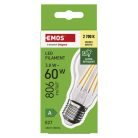 LED izzó Filament A60 A CLASS/ E27 / 3,8 W (60 W) / 806 lm / meleg fehér