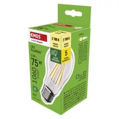   LED izzó Filament A60 A CLASS/ E27 / 5 W (75 W) / 1 060 lm / meleg fehér
