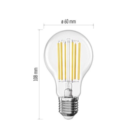 LED izzó Filament A60 A CLASS / E27 / 7,2 W (100 W) / 1521 lm / meleg fehér