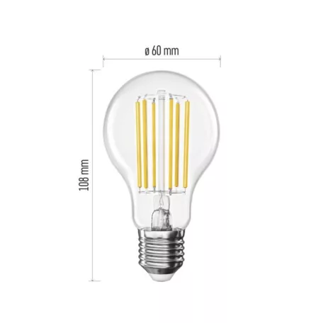 LED izzó Filament A60 A CLASS / E27 / 7,2 W (100 W) / 1521 lm / természetes fehér