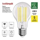 LED izzó Filament A60 A CLASS / E27 / 7,2 W (100 W) / 1521 lm / természetes fehér