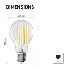 LED izzó Filament A60 A CLASS / E27 / 7,2 W (100 W) / 1521 lm / természetes fehér