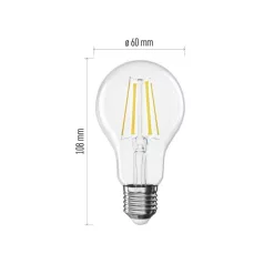   LED izzó Filament A60 / E27 / 5,9 W (60 W) / 806 lm / Meleg fehér