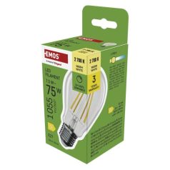   LED izzó Filament A60 / E27 / 7,5 W (75 W) / 1 055 lm / meleg fehér / dimmelhető