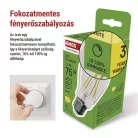 LED izzó Filament A60 / E27 / 7,5 W (75 W) / 1 055 lm / meleg fehér / dimmelhető