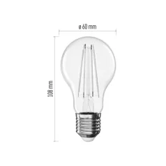   LED izzó Filament A60 / E27 / 7,8 W (75 W) / 1060 lm / Természetes fehér