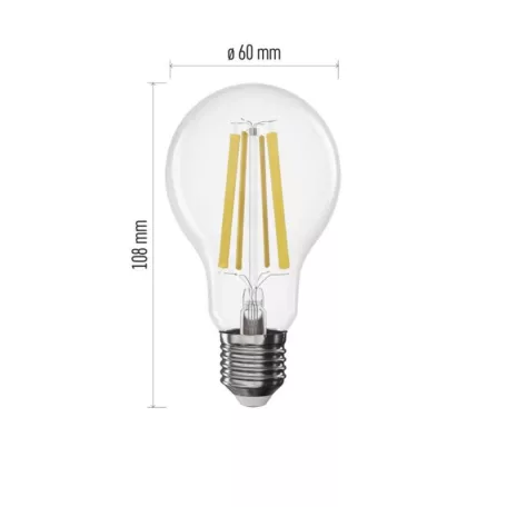 LED izzó Filament A60 / E27 / 11 W (100 W) / 1 521 lm / meleg fehér / dimmelhető