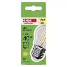 LED izzó Filament Mini Globe / E27 / 3,4 W (40 W) / 470 lm / Meleg fehér