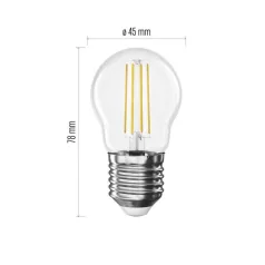   LED izzó Filament Mini Globe / E27 / 3,4 W (40 W) / 470 lm / Természetes fehér