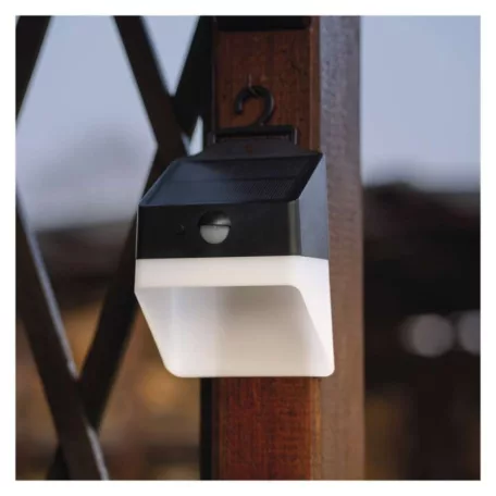 EMOS LED SOLAR lámpatest LUNIS PIR, 200lm IP65 természetes fehér